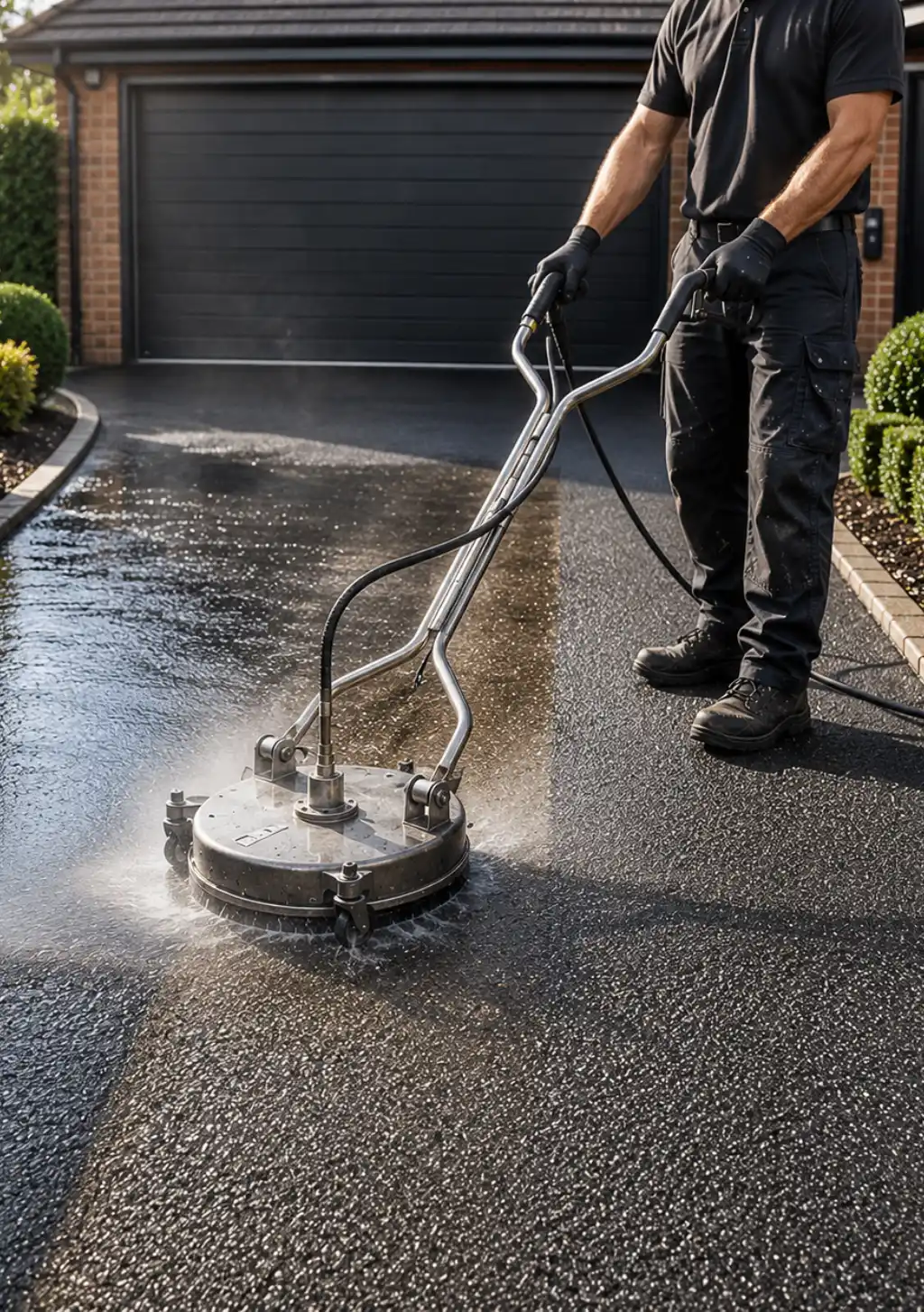 Professional tarmac cleaning and restoration service